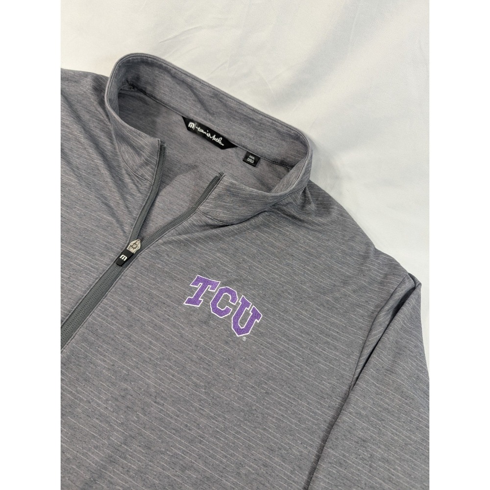 Travis Matthew‎ Performance Quarter Zip Golf TCU Pullover Men 3xl Heathered Gray